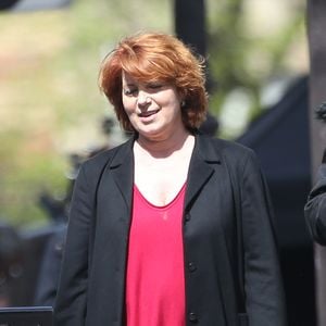 Exclusif - Veronique Genest est sur le tournage du 100eme et avant-dernier épisode de "Julie Lescaut" a Paris, avant l'arret definitif de la serie. Le 18 avril 2013