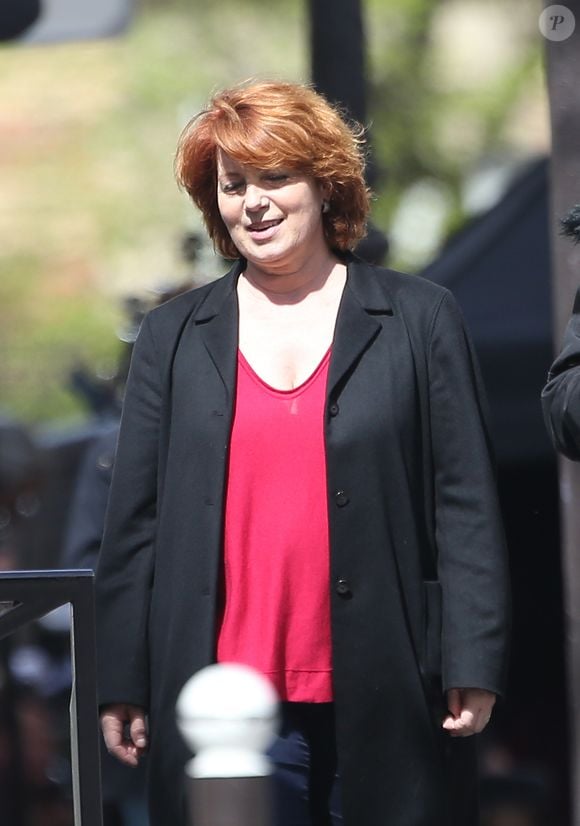 Exclusif - Veronique Genest est sur le tournage du 100eme et avant-dernier épisode de "Julie Lescaut" a Paris, avant l'arret definitif de la serie. Le 18 avril 2013