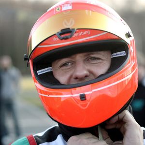 Michael Schumacher lors de la course de voiturettes Winter Cup organisée par le Kart-Club à Kerpen, en Allemagne, le 13 décembre 2009. Photo by Felix Heyder/DPA/Cameleon/ABACAPRESS.COM