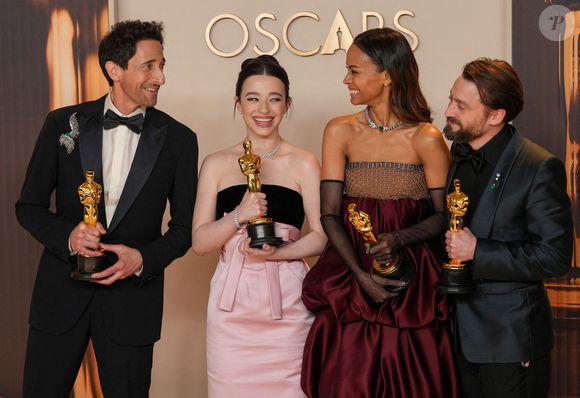 Adrien Brody, Mikey Madison, Zoe Saldana et Kieran Culkin lors de la cérémonie des Oscars le 2 mars 2025 à Los Angeles
©Abaca