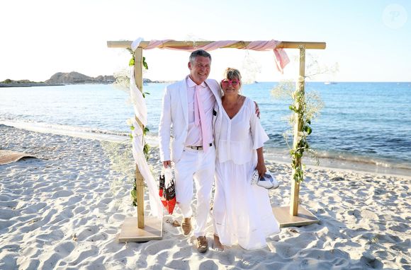 Soirée du mariage de Christine Bravo et Stéphane Bachot sur la plage du restaurant Marinella à l'Ile Rousse en Corse le 11 Juin 2022.

© Dominique Jacovides / Bestimage
