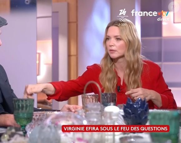 Virginie Efira sur le plateau de C à vous ce mercredi 29 octobre 2025. (Capture d'écran)
