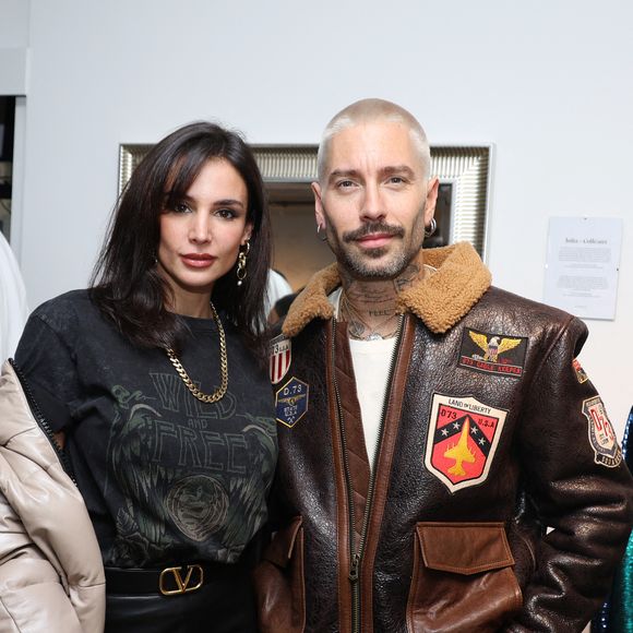 Exclusif - Jade Leboeuf et son compagnon Stéphane Rodrigues lors de la soirée 'Pop Up' de luxe durable 'Amay Snowballs' au Village Royal à Paris le 30 Novembre 2023. © Denis Guignebourg/BestImage