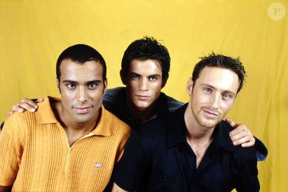 Archives - Rendez-vous avec le Boy's band 2Be3 ( 2 BE 3 ) : Adel Kachermi, Filip Nikolic et Frank Delay.1997 (CEDRIC PERRIN / BESTIMAGE).