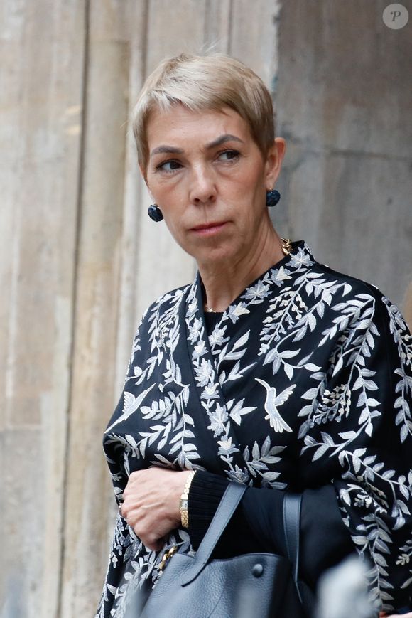 Exclusif - Mathilde Favier à la sortie de la messe hommage à Doris Brynner dans l'église Saint-Philippe-du-Roule à Paris le 4 juin 2025.

© Christophe Clovis / Bestimage