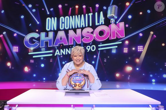 Exclusif - Laurence Boccolini, lors de l'enregistrement de l'émission On Connait La Chanson Années 90, présentée par L.Boccolini et diffusée le 19 mai 2026 sur W9, à Paris, France, le 8 avril 2026. © Jack Tribeca/Bestimage