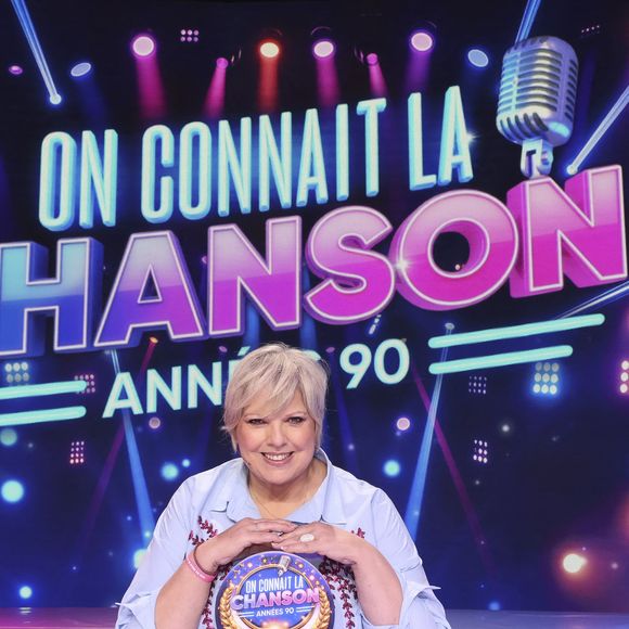 Exclusif - Laurence Boccolini, lors de l'enregistrement de l'émission On Connait La Chanson Années 90, présentée par L.Boccolini et diffusée le 19 mai 2026 sur W9, à Paris, France, le 8 avril 2026. © Jack Tribeca/Bestimage