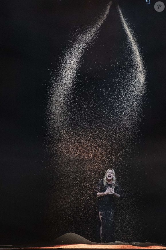 May 17, 2025, Basel, Switzerland: Louane of France competes in the Grand Final of the 69th Eurovision Song Contest at St. Jakobshalle on May 17, 2025, in Basel, Switzerland. © Baden Roth/ZUMA Press Wire/Bestimage