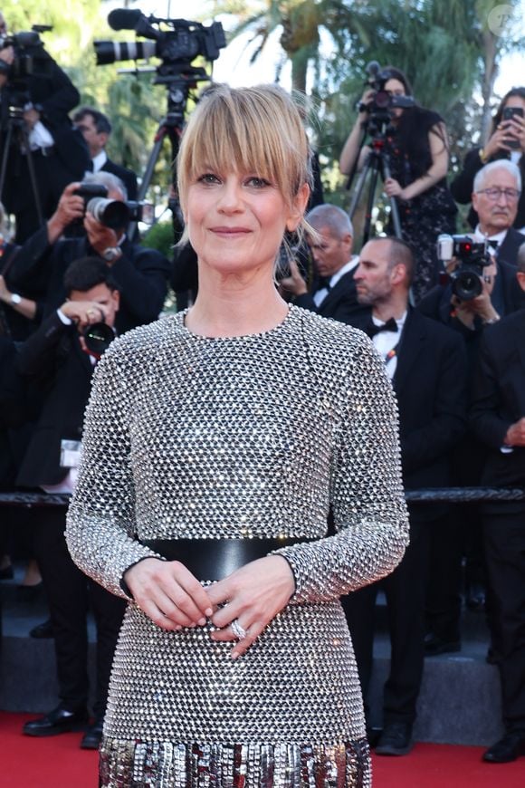 Marina Foïs - Montée des marches du film « The Mastermind » lors du 78ème Festival International du Film de Cannes, au Palais des Festivals à Cannes. Le 23 mai 2025
© Jacovides-Moreau / Bestimage