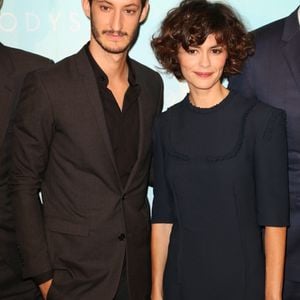 Pierre Niney et Audrey Tautou lors de l'avant-première de "L'Odyssee" à l'UGC Normandie, à Paris, France, le 4 octobre 2016.