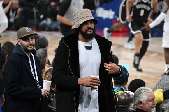 Joakim Noah - Célébrités assistent au match de basket de NBA entre les Cavs de Cleveland contre les Brooklyn Nets (111-102) à l'Accor Arena à Paris le 11 janvier 2024. 