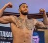 Et cette victoire célébrée le 17 mai dernier avait une saveur particulière
Le français Tony Yoka et le franco-camerounais Carlos Takam lors de la pesée officielle et de la conférence de presse la veille de leur combat international de 10 rounds des poids lourds à Paris, France, le 10 mars 2023. © Baptiste Autissier/Panoramic/B estimage
