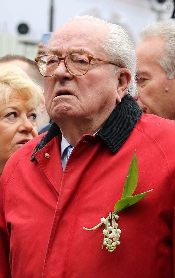 Jean-Marie Le Pen, lors du défilé du Front National à l'occasion du 1er mai, le 1er mai 2015.