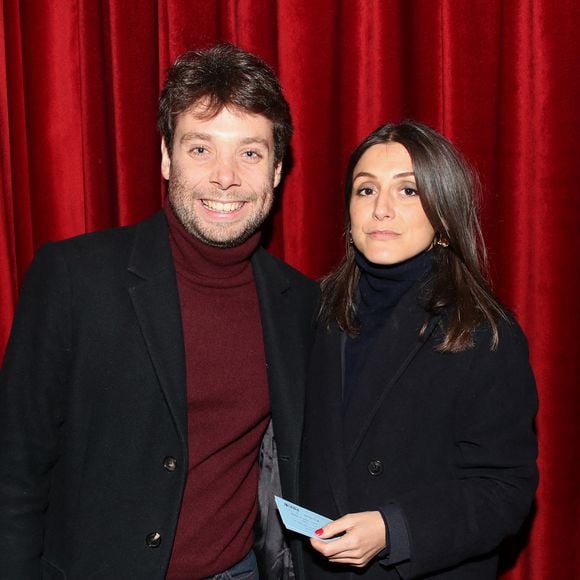 Exclusif - Benjamin Duhamel et Agathe Lambret - Générale de la Pièce de Théâtre "Un président ne devrait pas dire ça…" à Bobino dans le cadre de la 5ème édition des  Paroles Citoyennes  à Paris le 28 Mars 2022. © Bertrand Rindoff/Bestimage