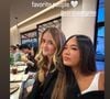 Elle était accompagnée de sa fille Jade, du petit ami de celle-ci, Aaron Thomas, de sa fille Joy et et de sa demi-sœur, Alcéa.

Laeticia Hallyday a partagé une photo de sa petite soeur Alcéa et de sa fille Joy sur Instagram