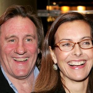 Photo d'archives - Gérard Depardieu et sa compagne Carole Bouquet assistent à la première du dernier film d'Olivier Marchal, '36, Quai des Orfèvres', au Pathe Zepler à Paris, France, le 15 novembre 2004. Photo par Laurent Zabulon/ABACA.