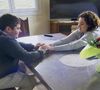 Elle explique être "tombée sur le cul".

Capture d'écran - L'amour est dans le pré - M6) Flavie et Valentin dans "L'amour est dans le pré", M6.