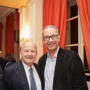 Exclusif - Marc Ladreit de Lacharrière, Kamel Daoud - Dîner de la Revue des Deux Mondes à Paris à la Maison de l'Amérique Latine à Paris le 18 décembre 2024.  © Jack Tribeca / Bestimage