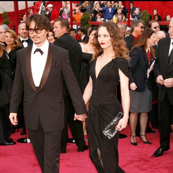 Johnny Depp et Vanessa Paradis - 80e cérémonie des Oscars 2008 à Hollywood. ©Bestimage