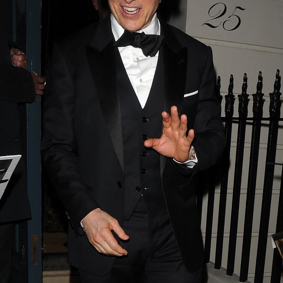 Tom Cruise - Les célébrités quittent le club Oswald's après avoir célébré le 50ème anniversaire de V.Beckham à Londres, le 20 avril 2024. AGENCE / BESTIMAGE