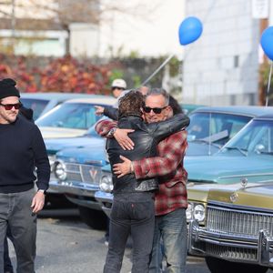 Bruce Springsteen sur le set de Deliver Me From Nowhere à Bayonne New Jersey, dans lequel Jeremy Allen White l'interprète. Backgrid USA / Bestimage