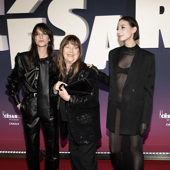 Charlotte Gainsbourg, Jane Birkin et Alice Attal aux 48e Césars. Photo by Franck Castel/ABACAPRESS.COM