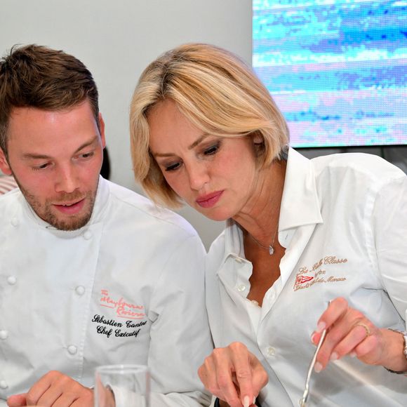 Côté papilles, l'hôtel propose une multitude de restaurants différents et accueillera notamment le grand chef Jean-Georges Vongerichten à la fin du mois de mai.

Sébastien Tantôt, le chef du Maybourne Riviera, et Adriana Karembeu.

 © Bruno Bebert / Bestimage