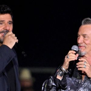 Patrick Fiori et Florent Pagny durant Corsu Mezu Mezu, le concert emmené par Patrick Fiori qui a eu lieu au stade Orange Vélodrome à Marseille, le 22 mai 2026, diffusé le 28 août sur France 3. © Bruno Bebert/Bestimage