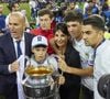 Elyaz Zidane a fait ses classes très jeune et avec succès au Real Madrid.

Zinedine Zidane avec son épouse Véronique Zidane et leurs enfants lors de la finale de Ligue des champions de l'UEFA à Cardiff, le 3 juin 2017. Photo de Peter Schatz/Imago/ABACAPRESS.COM