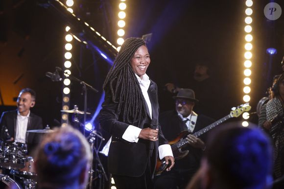 Exclusif - Kareen Guiock Thuram - Enregistrement de l'émission "Le Grand Echiquier, Spéciale Outre-Mer", présentée par C.Chazal et A.Manoukian et diffusée le 31 octobre sur France 2
© Jack Tribeca / Bestimage