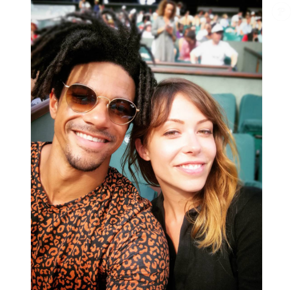 Arnaud Assoumani et sa chérie Dounia Coesens à Roland Garros - Photo publiée sur Instagram au mois de mai 2017