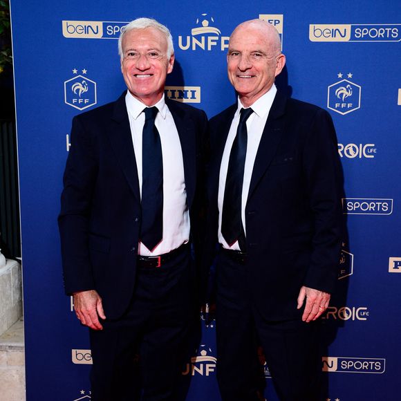 Didier Deschamps et Guy Stephan - Photocall de la 33ème édition des Trophées UNFP du Football au Pavillon Gabriel à Paris le 11 mai 2025. Dante Badano/PsnewZ/Bestimage