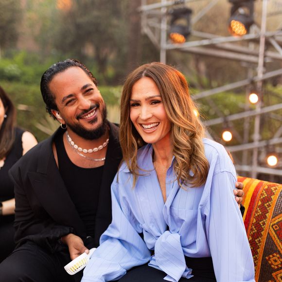 Exclusif - Slimane et Vitaa - Backstage de l'enregistrement de l'émission "La fête de la chanson à l'orientale" à Marrakech diffusée le 14 juin sur France 3. Le 6 juin 2023
© Tiziano Da Silva-Philippe Doignon / Bestimage
