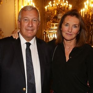 Le président Emmanuel Macron rencontre Richard Attias et son épouse Cecilia Attias au palais présidentiel de l'Élysée, lors du Global Positive Forum le 1er septembre 2017 à Paris. Photo par Jerome Domine/ABACAPRESS.COM