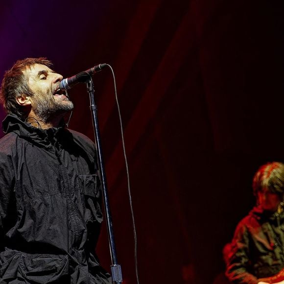 Manchester, ROYAUME-UNI - Liam Gallagher (ancien frontman d'Oasis) et John Squires (ancien guitariste des Stone Roses) en concert au 02 Apollo, Manchester, Angleterre, Royaume-Uni, pour la promotion de leur album commun éponyme : "Liam Gallagher, John Squires"
©Backgrid USA / Bestimage