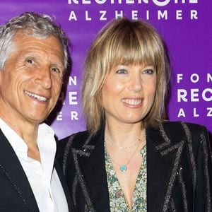 Nagui et sa femme Mélanie Page - Photocall du Gala de la Fondation Recherche Alzheimer placée sous le signe de l’émotion et du partage avec un concert unique sur le thème "2 générations chantent pour la 3ème" à l’Olympia à Paris le 17 mars 2025. © Olivier Borde - Bertrand Rindoff/Bestimage