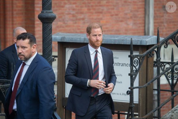 Le prince Harry, duc de Sussex à l'issue du 2ème jour de son appel de la décision de la Haute Cour à propos de son droit à des gardes du corps armés payés par le contribuable, le 9 avril 2025. Zuma Press / Bestimage