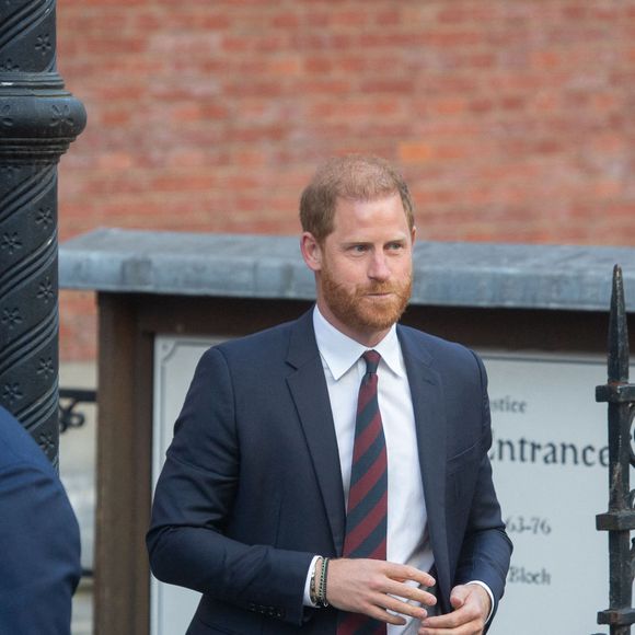 Le prince Harry, duc de Sussex à l'issue du 2ème jour de son appel de la décision de la Haute Cour à propos de son droit à des gardes du corps armés payés par le contribuable, le 9 avril 2025. Zuma Press / Bestimage