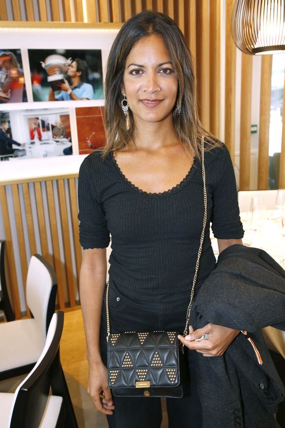 Exclusif - Aurélie Casse (journaliste) au déjeuner dans la loge de France TV lors des Internationaux de France de Tennis de Roland Garros 2024 - Jour 09 à Paris, France, le 3 juin 2024. © Bertrand Rindoff/Bestimage