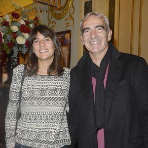 Estelle Denis et Raymond Domenech - Générale de la comédie musicale "Le Bal des Vampires" au Théâtre Mogador à Paris, le 16 octobre 2014.
©COADIC GUIREC / BESTIMAGE