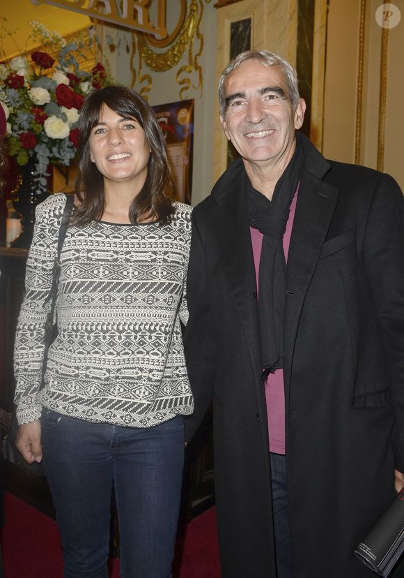 Estelle Denis et Raymond Domenech - Générale de la comédie musicale "Le Bal des Vampires" au Théâtre Mogador à Paris, le 16 octobre 2014.
©COADIC GUIREC / BESTIMAGE