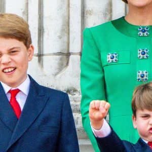 Kate Middleton, le prince William et leurs enfants au balcon de Buckingham le 17 juin 2023 ©Backgrid USA / Bestimage