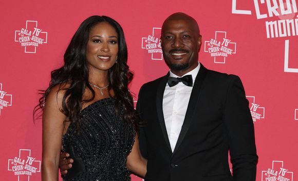 Harry Roselmack et sa compagne Jennifer Galap - 76ème Bal de la Croix Rouge dans la salle des Etoiles à Monaco le 12 juillet 2025. © Claudia Albuquerque/Bestimage