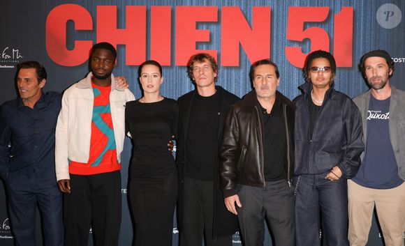 Stéphane Bak, Adèle Exarchopoulos, Cédric Jimenez, Gilles Lellouche, guest  - Avant-première du film "Chien 51" au cinéma le Grand Rex à Paris le 13 octobre 2025. © Coadic Guirec/Bestimage