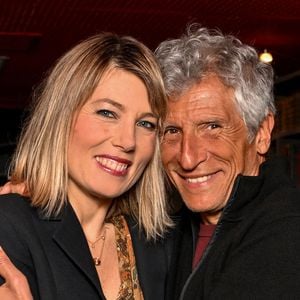 Exclusif - Mélanie Page et son mari Nagui - Générale de la pièce "Ubu Roi" d'Alfred Jarry, mise en scène par Daniel Benoin, le directeur du théâtre Anthéa à Antibes, le 3 mars 2026, avec André Marcon, qui joue le Père Ubu et Mélanie Page, dans le rôle de la Mère Ubu. © Bruno Bebert/Bestimage