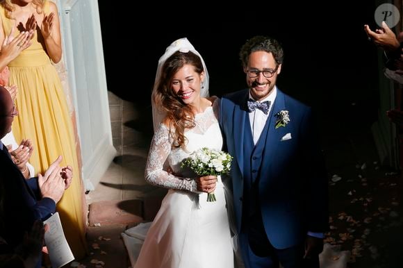Mariage de Thomas Hollande et de la journaliste Emilie Broussouloux l'église de Meyssac en Corrèze, près de Brive, ville d'Emiie. Le 8 Septembre 2018.
© Patrick Bernard-Guillaume Collet / Bestimage