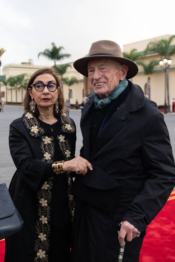 Son épouse, Sabah Abouessalam, a également brisé le silence dans La Tribune du Dimanche.

Edgar Morin et sa femme Sabah Abouessalam - La délégation française et les personnalités accompagnant le président de la République Emmanuel Macron lors de sa visite d'Etat de trois jours au Maroc, le 28 octobre 2024.
Jeanne Accorsini / Pool / Bestimage