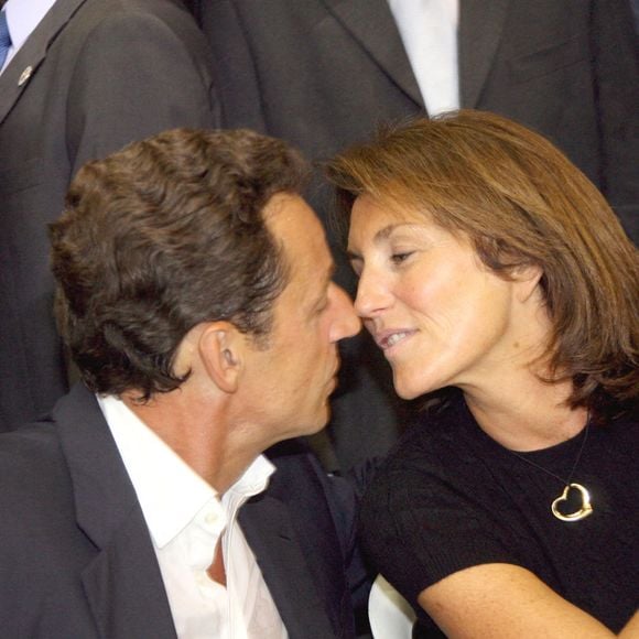 Le ministre français de l'Intérieur Nicolas Sarkozy et son épouse Cecilia lors de l'université d'été de l'UMP à Marseille, France, le 3 septembre 2006. Photo by Orban-Taamallah/ABACAPRESS.COM