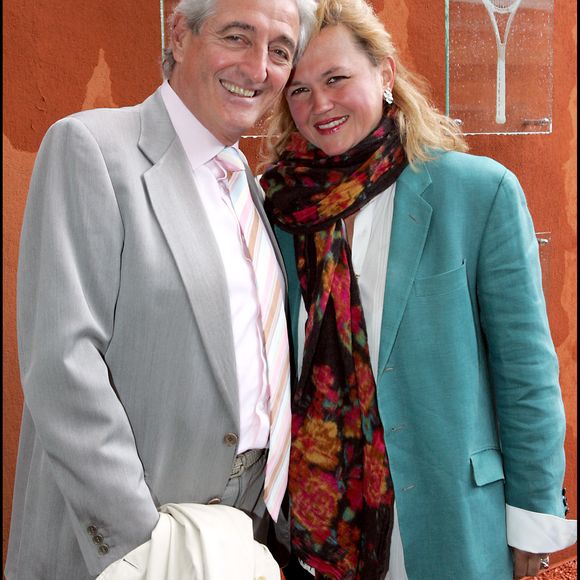 Jean-Loup Dabadie et sa femme Véronique à Roland-Garros en 2007.
