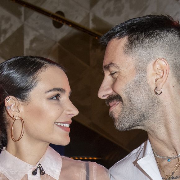 Jade Leboeuf (la fille de l’ex-footballeur F.Leboeuf) et son mari Stéphane Rodrigues lors de la soirée de la grande finale du concours Top Model International au Lido à Paris, France, le 19 janvir 2020. © Pierre Perusseau/Bestimage